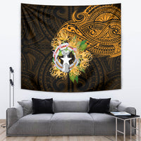 Northern Mariana Islands Ylang-ylang Mwarmwar Tapestry Polynesian Gold Style LT9 Gold - Polynesian Pride