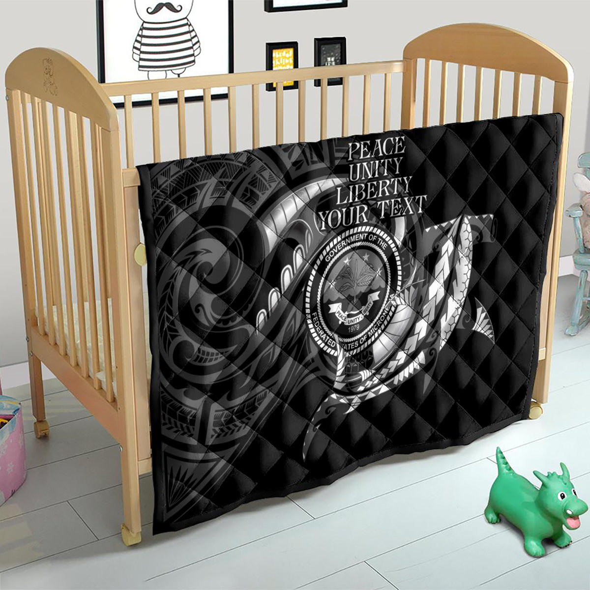 Personalised FSM Culture Day Quilt Hammerhead Shark Tribal 2024 LT9 - Polynesian Pride