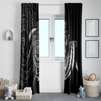 Personalised FSM Culture Day Window Curtain Hammerhead Shark Tribal 2024 LT9 - Polynesian Pride