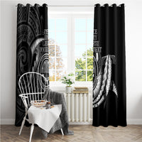 Personalised FSM Culture Day Window Curtain Hammerhead Shark Tribal 2024 LT9 - Polynesian Pride