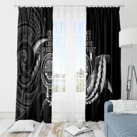Personalised FSM Culture Day Window Curtain Hammerhead Shark Tribal 2024 LT9 - Polynesian Pride