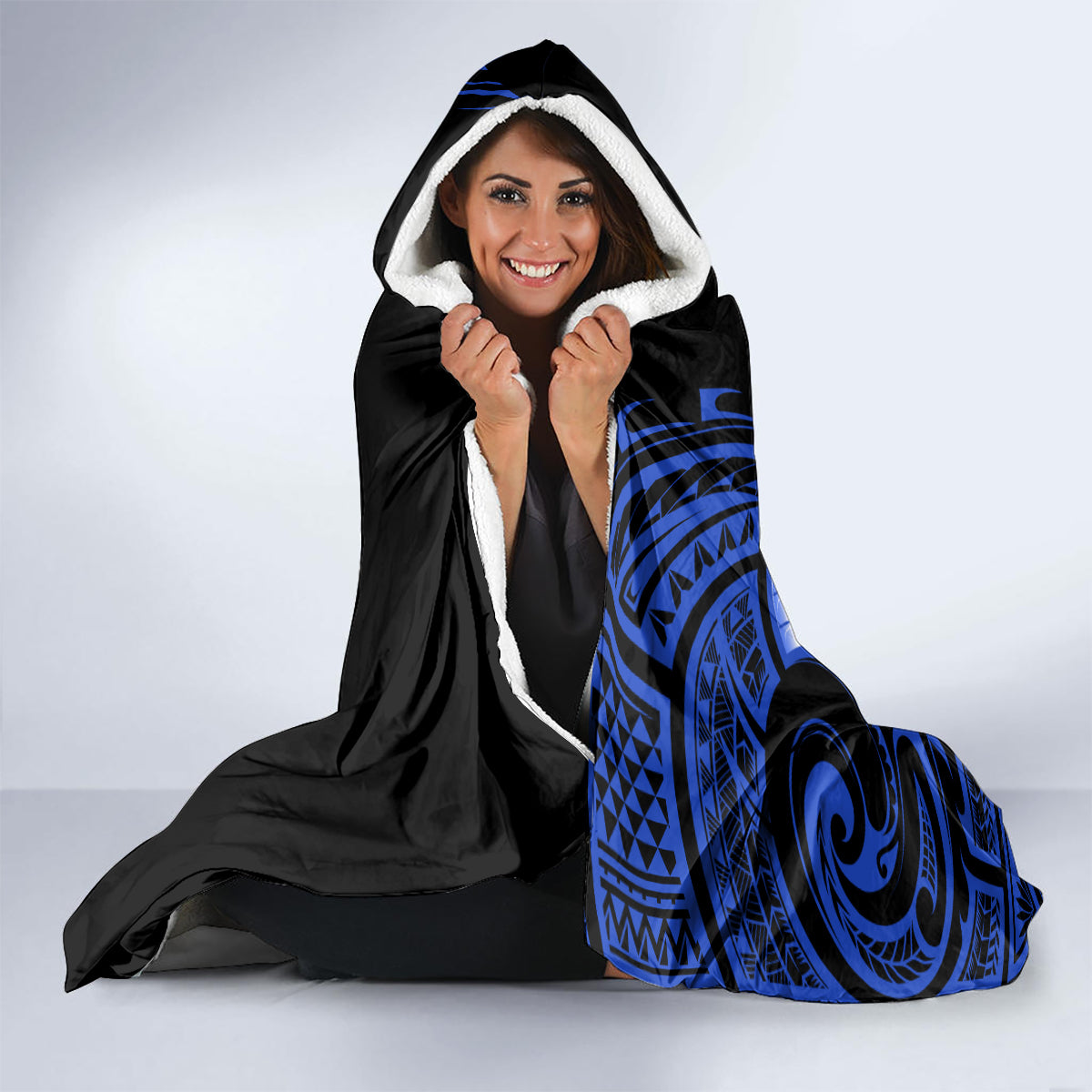 Personalised Chuuk FSM Culture Day Hooded Blanket Hammerhead Shark Tattoo 2024 LT9 - Polynesian Pride
