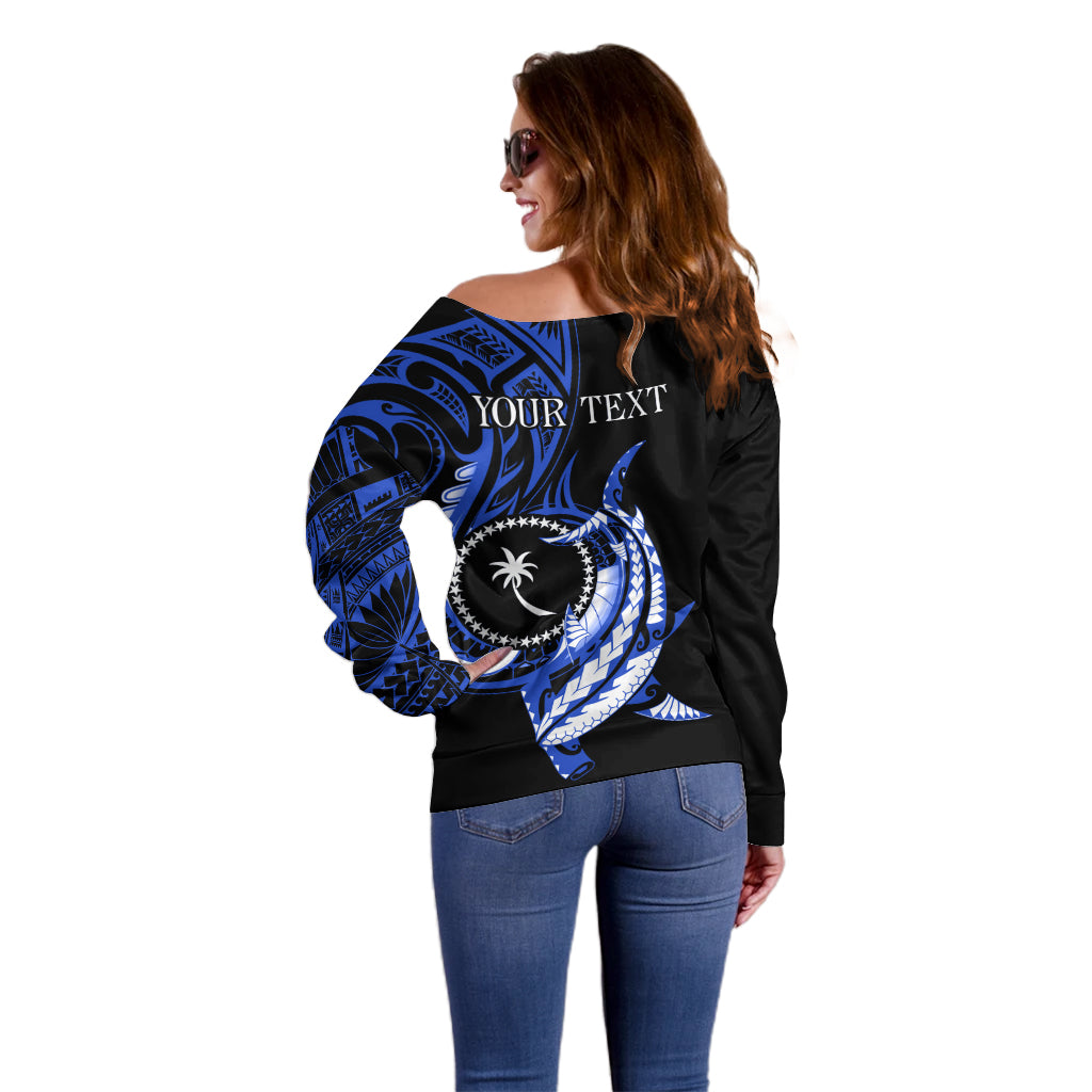 Personalised Chuuk FSM Culture Day Off Shoulder Sweater Hammerhead Shark Tattoo 2024 LT9 - Polynesian Pride