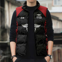 New Zealand Nurse RN 2026 Personalised Sleeveless Puffer Jacket Red Maori Pattern Cultural Pride