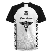 New Zealand Nurse RN 2026 Personalised Rugby Jersey White Maori Pattern Cultural Pride