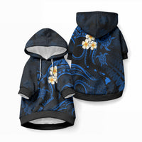 Hawaii Maui Islands Pet Hoodie Pacific Plumeria Blue Vibe LT9 Pullover Blue - Polynesian Pride