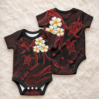 Hawaii Oahu Islands Baby Onesie Pacific Plumeria Red Vibe LT9 - Polynesian Pride