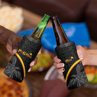 Papua New Guinea 50th Independence Day 4 in 1 Can Cooler Tumbler Simple Oro Tapa Pattern - Polynesian Pride
