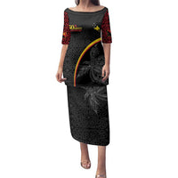 Papua New Guinea 50th Independence Day Family Matching Puletasi and Hawaiian Shirt Simple Oro Tapa Pattern - Polynesian Pride