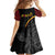 Papua New Guinea 50th Independence Day Family Matching Short Sleeve Bodycon Dress and Hawaiian Shirt Simple Oro Tapa Pattern - Polynesian Pride