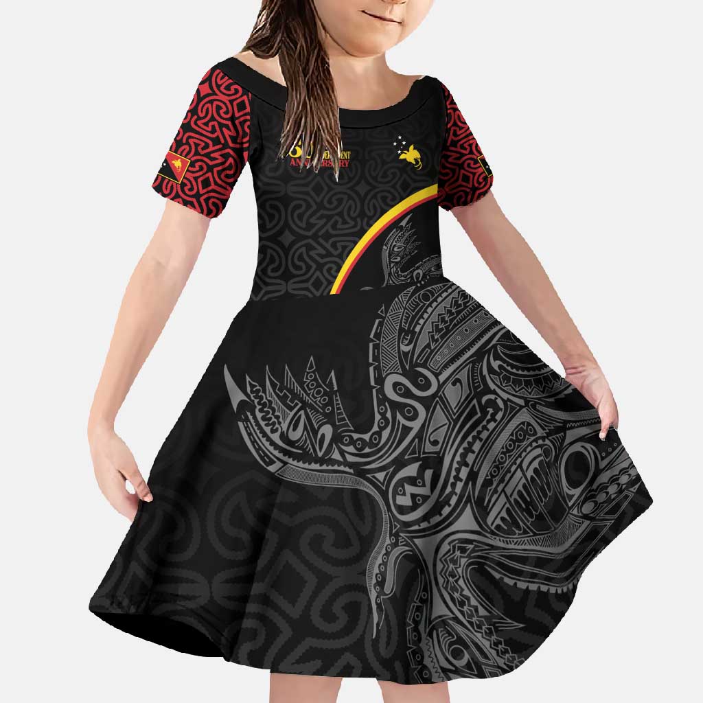 Papua New Guinea 50th Independence Day Family Matching Summer Maxi Dress and Hawaiian Shirt Simple Oro Tapa Pattern - Polynesian Pride