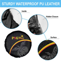 Papua New Guinea 50th Independence Day Spare Tire Cover Simple Oro Tapa Pattern - Polynesian Pride