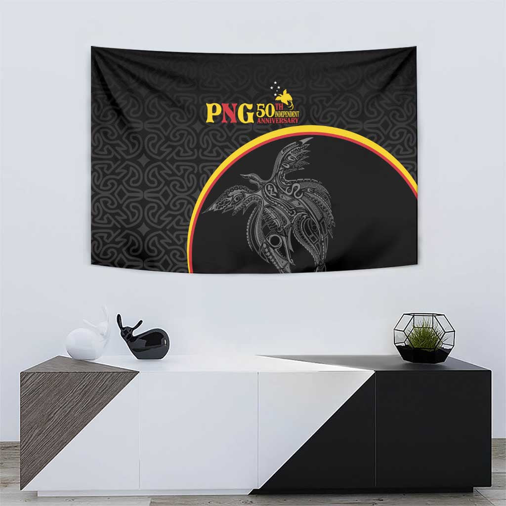Papua New Guinea 50th Independence Day Tapestry Simple Oro Tapa Pattern - Polynesian Pride