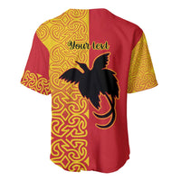 Papua New Guinea Oro Tapa Personalised Baseball Jersey Simple Bird of Paradise Style LT9 - Polynesian Pride