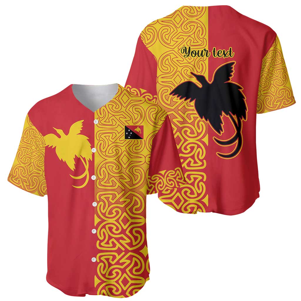Papua New Guinea Oro Tapa Personalised Baseball Jersey Simple Bird of Paradise Style LT9 - Polynesian Pride