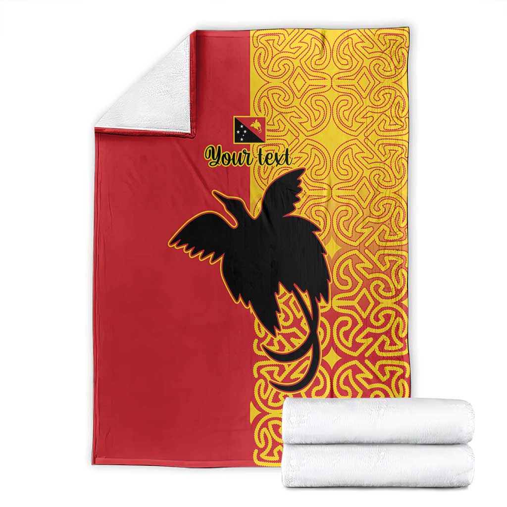 Papua New Guinea Oro Tapa Personalised Blanket Simple Bird of Paradise Style - Polynesian Pride
