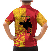Papua New Guinea Oro Tapa Personalised Family Matching Mermaid Dress and Hawaiian Shirt Simple Bird of Paradise Style LT9 - Polynesian Pride