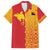 Papua New Guinea Oro Tapa Personalised Family Matching Off The Shoulder Long Sleeve Dress and Hawaiian Shirt Simple Bird of Paradise Style - Polynesian Pride