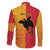 Papua New Guinea Oro Tapa Personalised Family Matching Off The Shoulder Long Sleeve Dress and Hawaiian Shirt Simple Bird of Paradise Style - Polynesian Pride