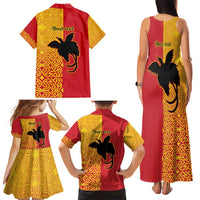 Papua New Guinea Oro Tapa Personalised Family Matching Tank Maxi Dress and Hawaiian Shirt Simple Bird of Paradise Style LT9 - Polynesian Pride