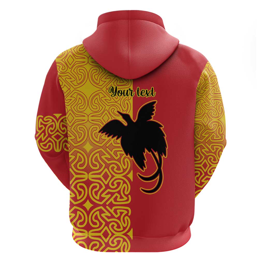 Papua New Guinea Oro Tapa Personalised Hoodie Simple Bird of Paradise Style - Polynesian Pride