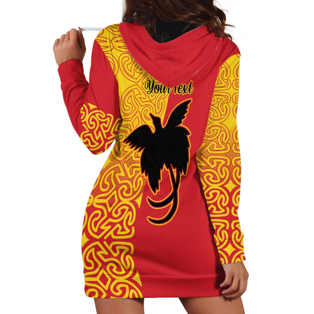 Papua New Guinea Oro Tapa Personalised Hoodie Dress Simple Bird of Paradise Style LT9 - Polynesian Pride