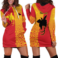 Papua New Guinea Oro Tapa Personalised Hoodie Dress Simple Bird of Paradise Style LT9 - Polynesian Pride