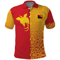 Papua New Guinea Oro Tapa Personalised Polo Shirt Simple Bird of Paradise Style - Polynesian Pride