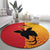 Papua New Guinea Oro Tapa Personalised Round Carpet Simple Bird of Paradise Style - Polynesian Pride
