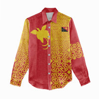 Papua New Guinea Oro Tapa Personalised Women Casual Shirt Simple Bird of Paradise Style LT9 - Polynesian Pride