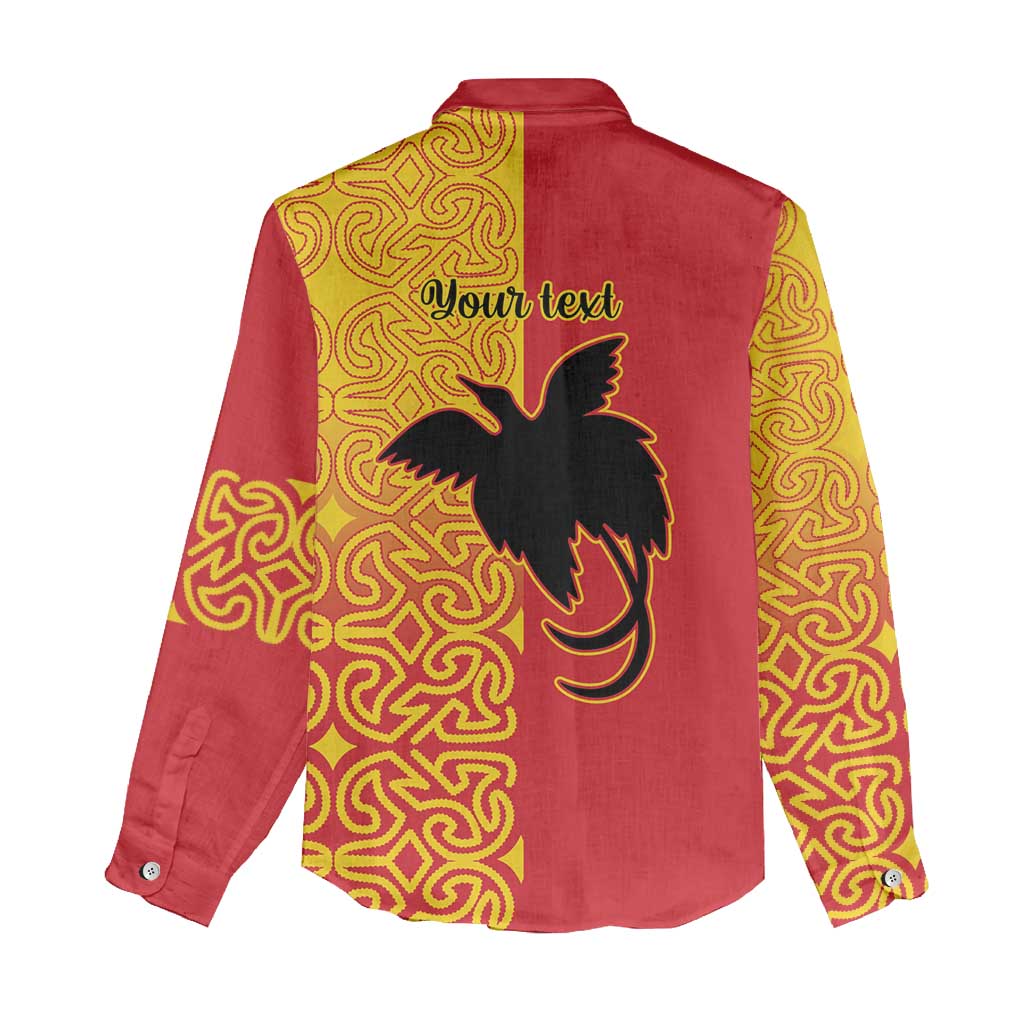 Papua New Guinea Oro Tapa Personalised Women Casual Shirt Simple Bird of Paradise Style LT9 - Polynesian Pride