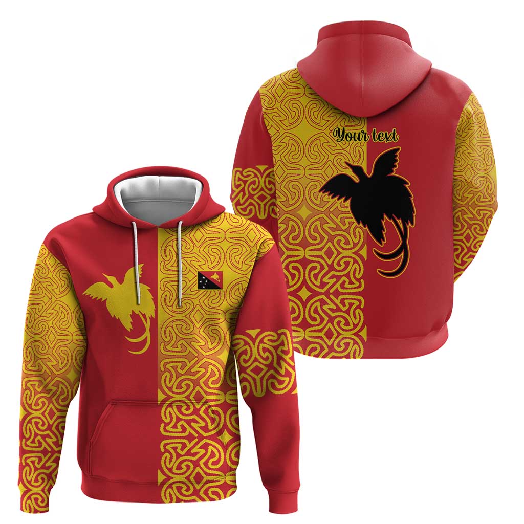 Papua New Guinea Oro Tapa Personalised Zip Hoodie Simple Bird of Paradise Style - Polynesian Pride