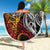 Papua New Guinea Sepik Personalised Beach Blanket PNG Bird of Paradise Tattoo - Polynesian Pride