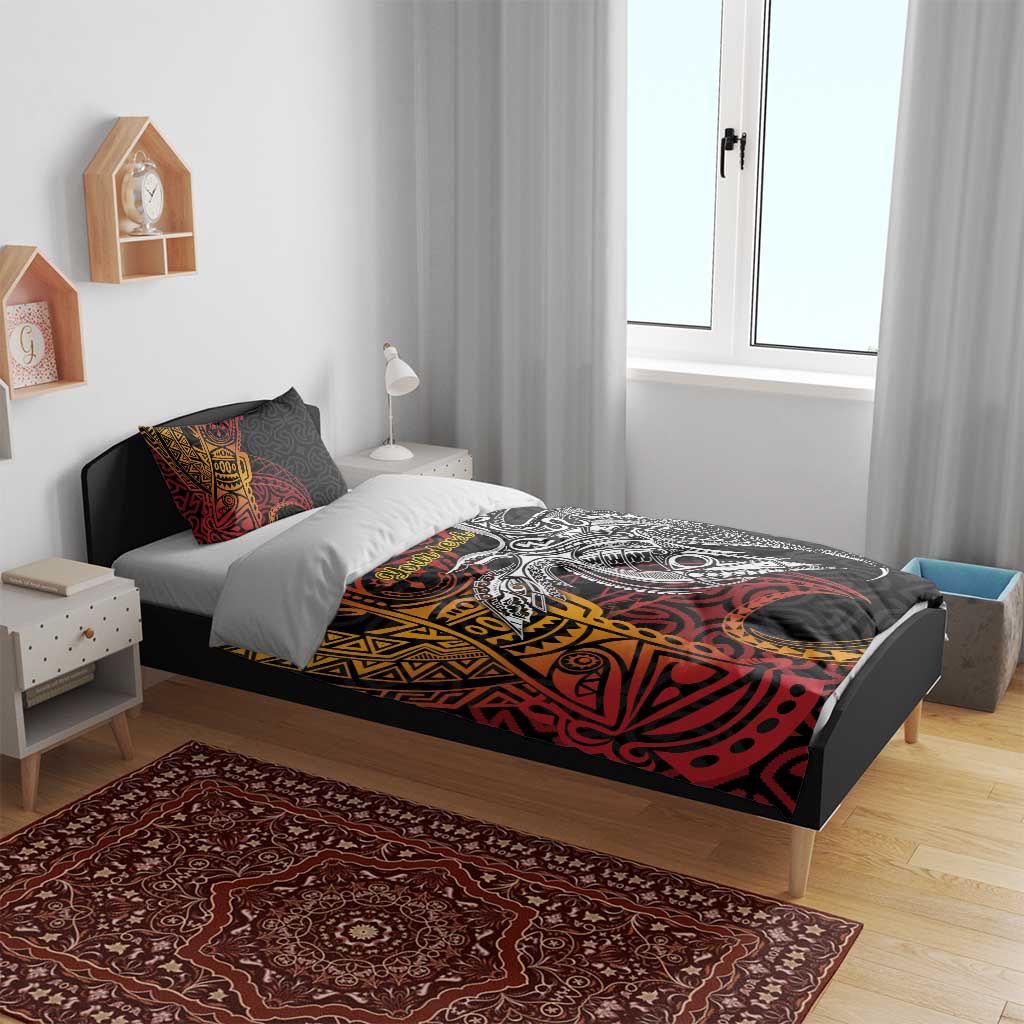 Papua New Guinea Sepik Personalised Bedding Set PNG Bird of Paradise Tattoo - Polynesian Pride