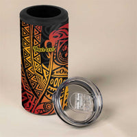 Papua New Guinea Sepik Personalised 4 in 1 Can Cooler Tumbler PNG Bird of Paradise Tattoo LT9 - Polynesian Pride