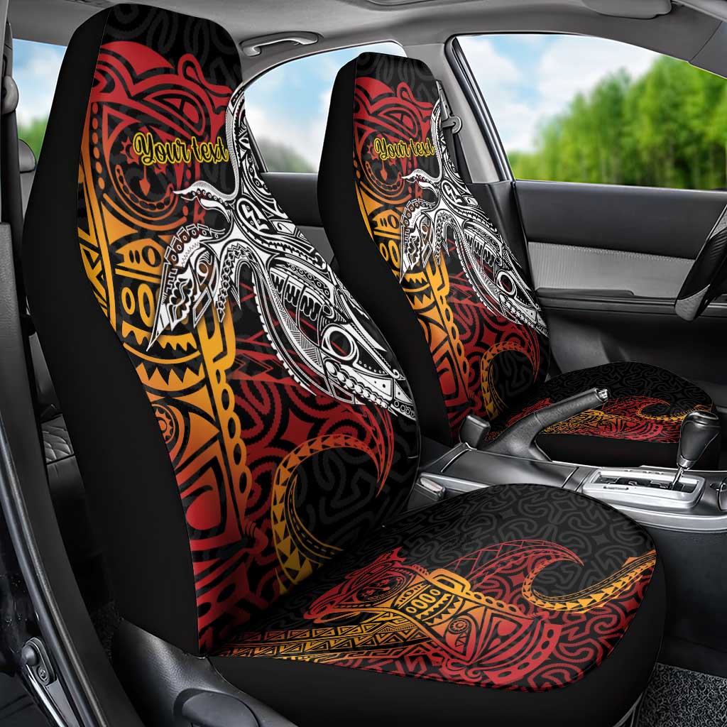 Papua New Guinea Sepik Personalised Car Seat Cover PNG Bird of Paradise Tattoo LT9 - Polynesian Pride