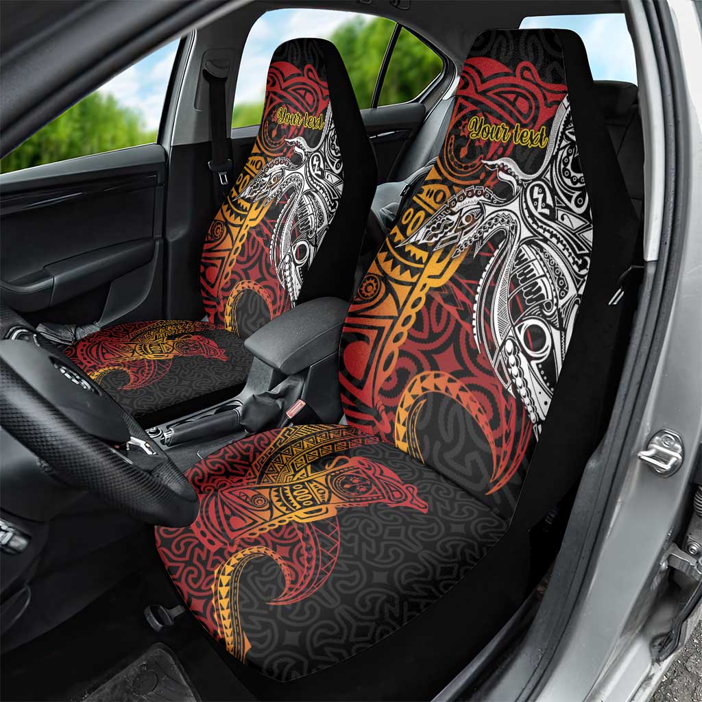 Papua New Guinea Sepik Personalised Car Seat Cover PNG Bird of Paradise Tattoo LT9 - Polynesian Pride