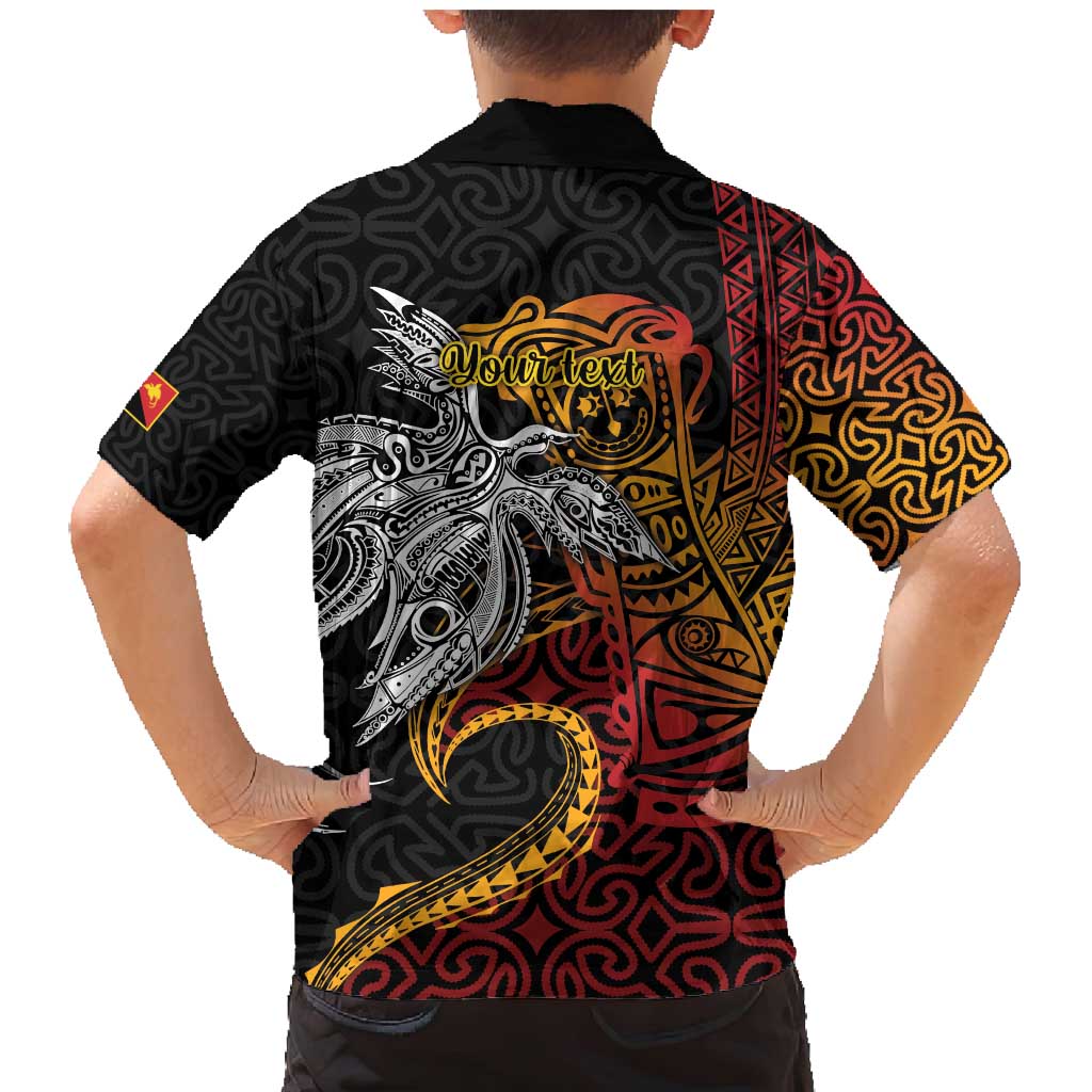 Papua New Guinea Sepik Personalised Family Matching Mermaid Dress and Hawaiian Shirt PNG Bird of Paradise Tattoo LT9 - Polynesian Pride