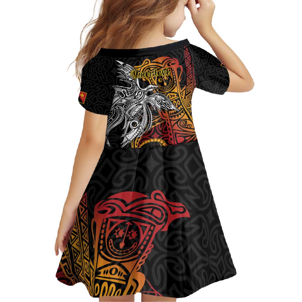 Papua New Guinea Sepik Personalised Family Matching Off Shoulder Maxi Dress and Hawaiian Shirt PNG Bird of Paradise Tattoo LT9 - Polynesian Pride
