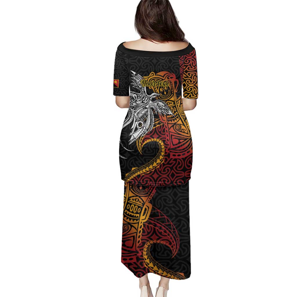 Papua New Guinea Sepik Personalised Family Matching Puletasi and Hawaiian Shirt PNG Bird of Paradise Tattoo LT9 - Polynesian Pride
