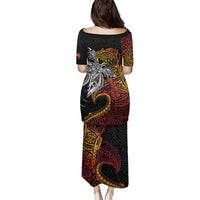 Papua New Guinea Sepik Personalised Family Matching Puletasi and Hawaiian Shirt PNG Bird of Paradise Tattoo LT9 - Polynesian Pride