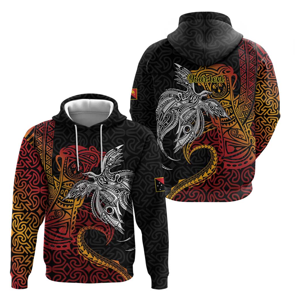 Papua New Guinea Sepik Personalised Hoodie PNG Bird of Paradise Tattoo LT9 - Polynesian Pride