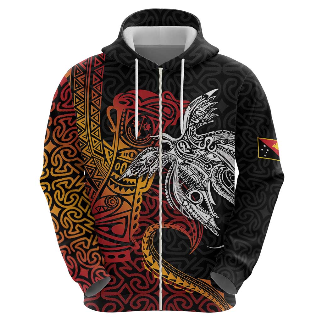 Papua New Guinea Sepik Personalised Hoodie PNG Bird of Paradise Tattoo LT9 - Polynesian Pride