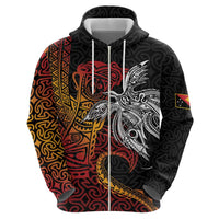 Papua New Guinea Sepik Personalised Hoodie PNG Bird of Paradise Tattoo LT9 - Polynesian Pride