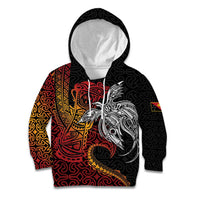 Papua New Guinea Sepik Personalised Kid Hoodie PNG Bird of Paradise Tattoo LT9 Hoodie Black - Polynesian Pride