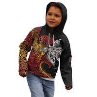 Papua New Guinea Sepik Personalised Kid Hoodie PNG Bird of Paradise Tattoo LT9 - Polynesian Pride