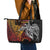Papua New Guinea Sepik Personalised Leather Tote Bag PNG Bird of Paradise Tattoo - Polynesian Pride