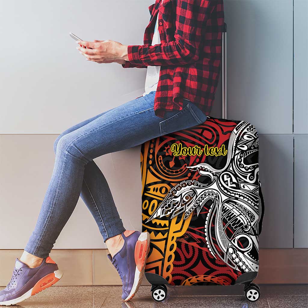 Papua New Guinea Sepik Personalised Luggage Cover PNG Bird of Paradise Tattoo LT9 - Polynesian Pride