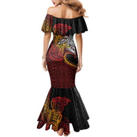 Papua New Guinea Sepik Personalised Mermaid Dress PNG Bird of Paradise Tattoo LT9 - Polynesian Pride