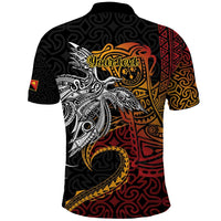 Papua New Guinea Sepik Personalised Polo Shirt - PNG Bird of Paradise Tattoo LT9 - Polynesian Pride